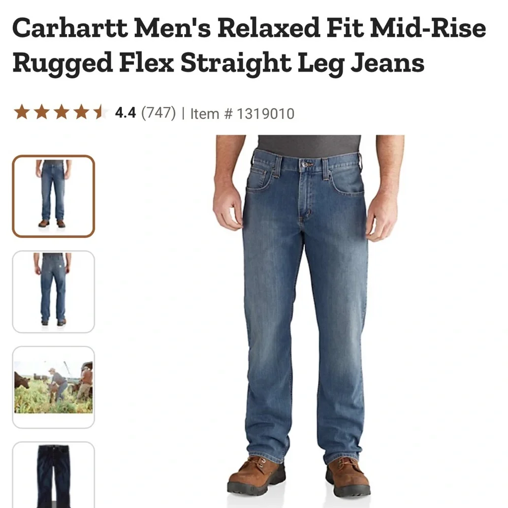 - Carhartt 36x34 Rugged Flex Straight Leg Jeans! EUC!